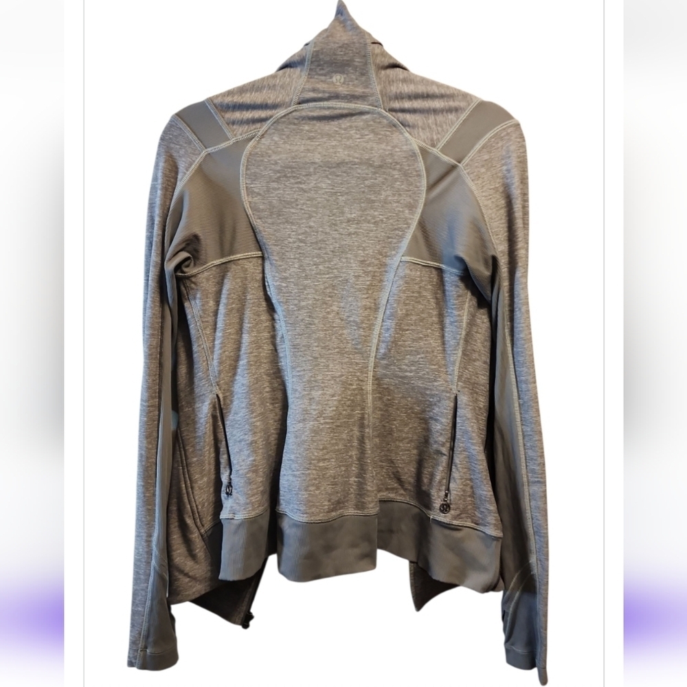 Lululemon Bhakti Double Zipper Yoga Jacket in Heather Slate Gray Women's Size 4 - Picture 8 of 13